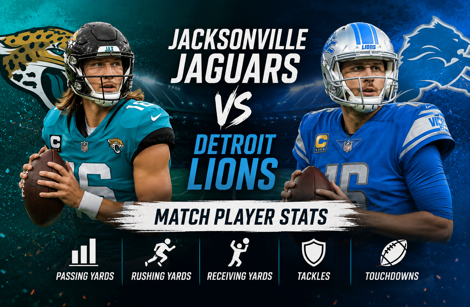 Jacksonville Jaguars vs Detroit Lions Match Player Stats