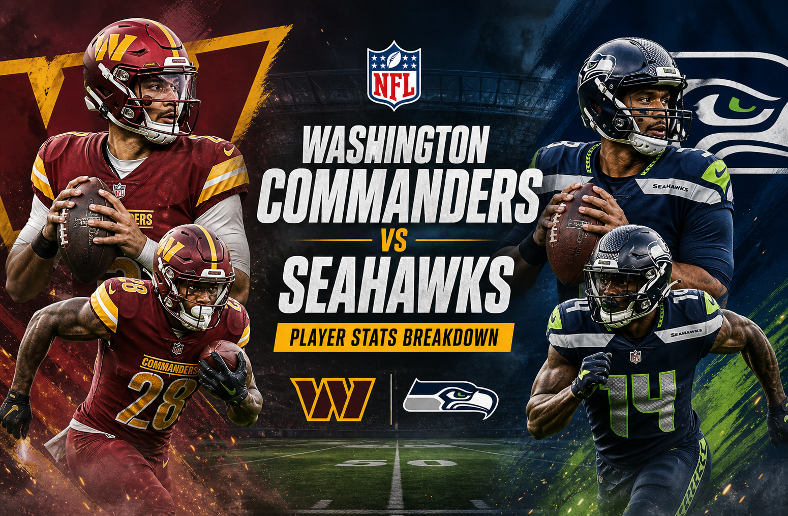 Washington Commanders vs Seahawks Match Player Stats