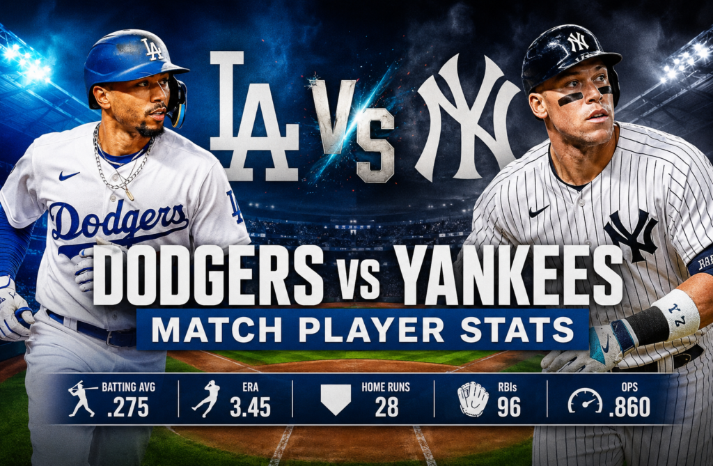 Dodgers vs Yankees Match Player Stats