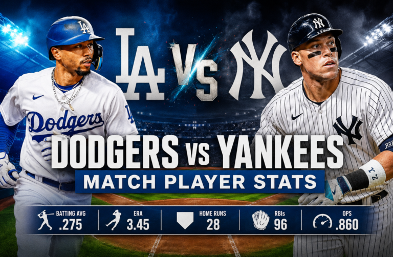 Dodgers vs Yankees Match Player Stats