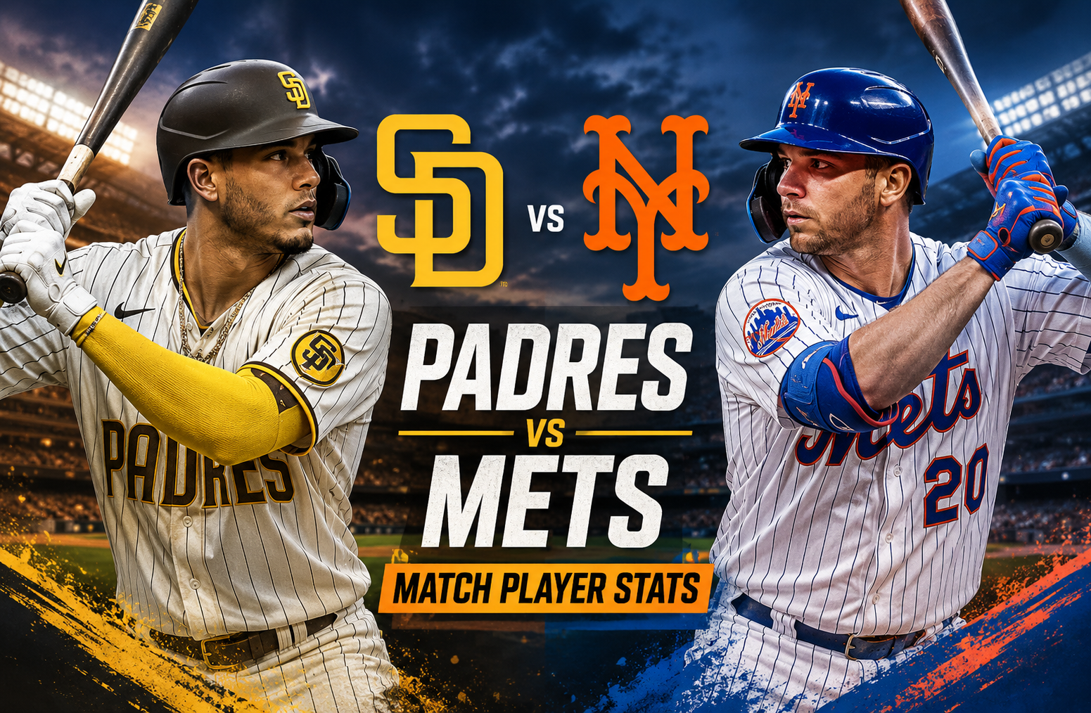 Padres vs Mets Match Player Stats