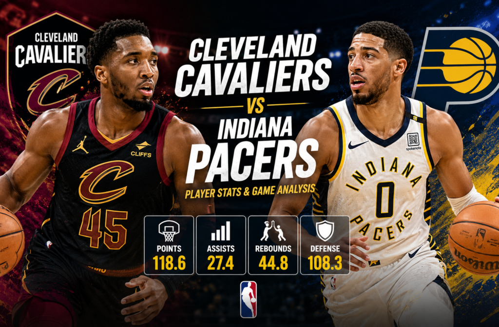 Cleveland Cavaliers vs Pacers Match Player Stats