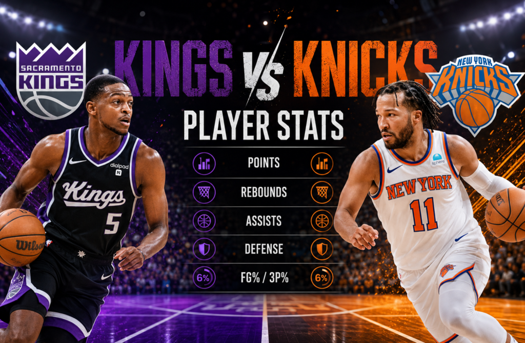 Sacramento Kings vs Knicks Match Player Stats