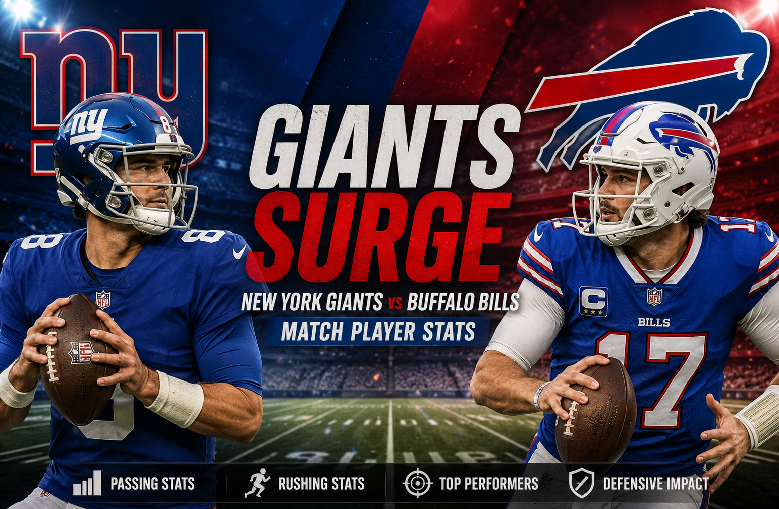 Giants Surge as New York Giants vs Buffalo Bills Match Player Stats
