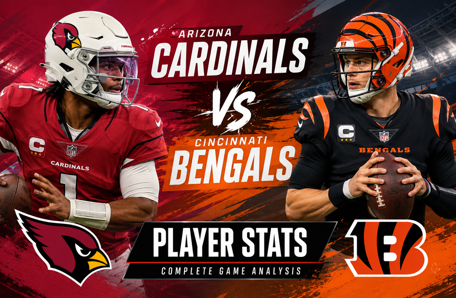 Arizona Cardinals vs Bengals Match Player Stats