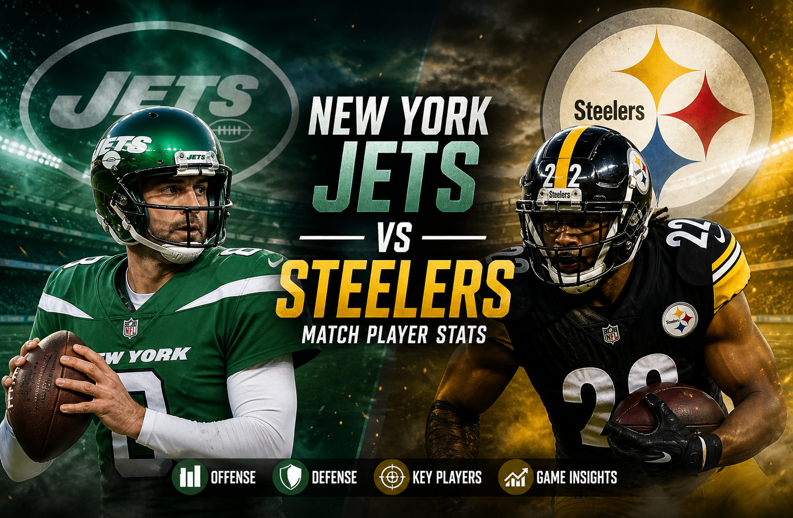 New York Jets vs Steelers Match Player Stats