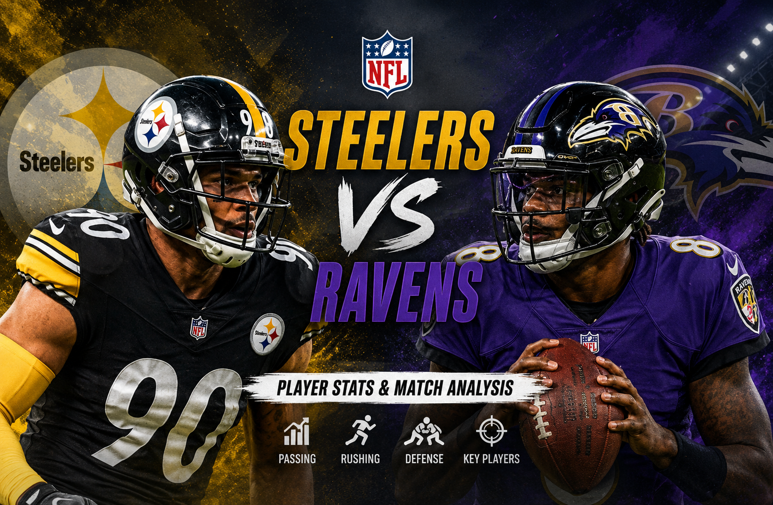 Pittsburgh Steelers vs Baltimore Ravens Match Player Stats