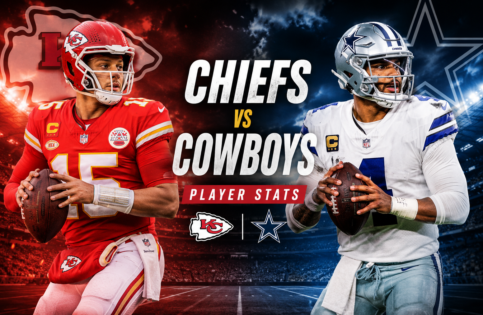 Kansas City Chiefs vs Dallas Cowboys Match Player Stats