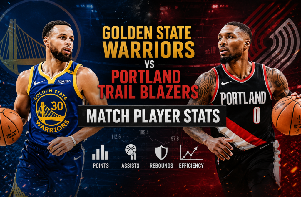 Golden State Warriors Vs Portland Trail Blazers Match Player Stats