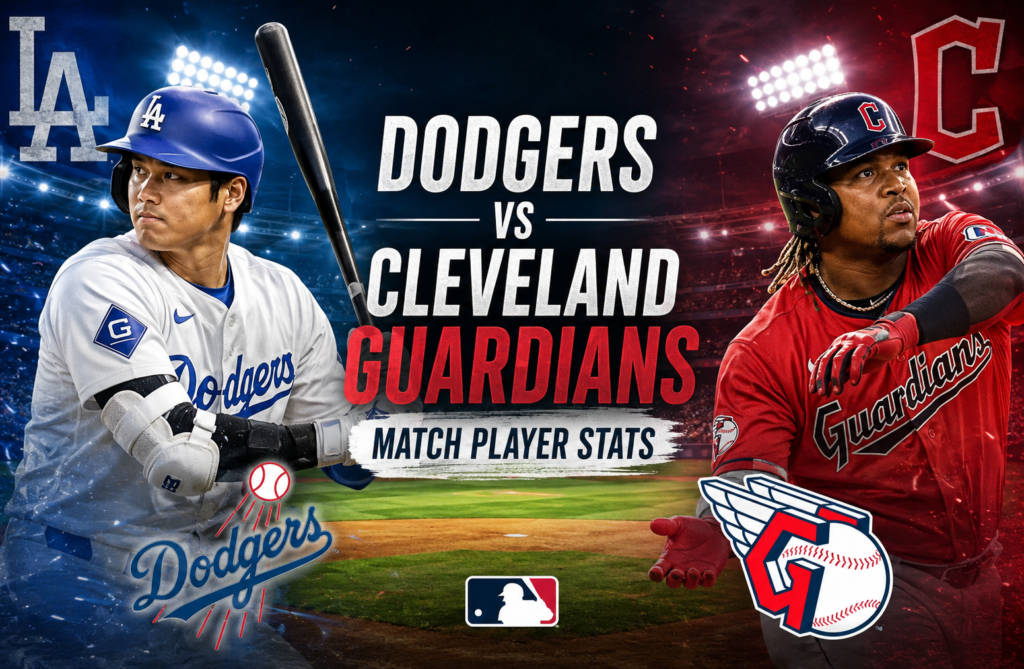 Dodgers vs Cleveland Guardians Match Player Stats
