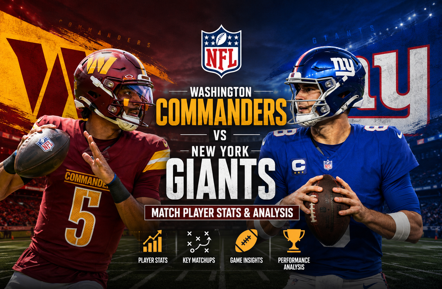 Washington Commanders vs New York Giants Match Player Stats