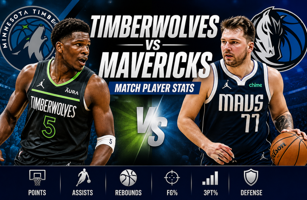 Minnesota Timberwolves vs Dallas Mavericks Match Player Stats